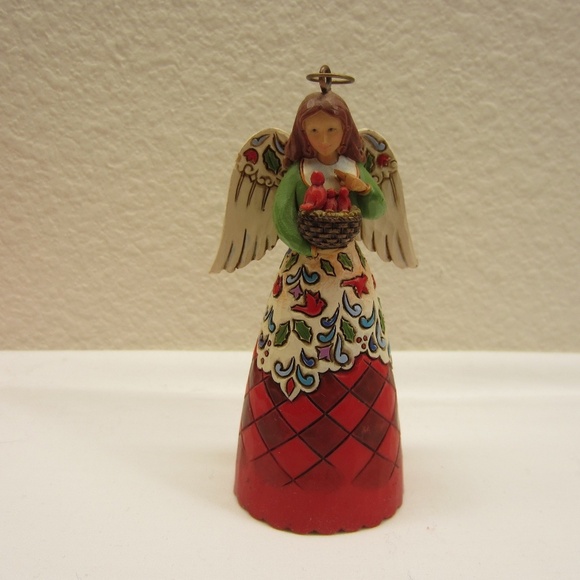 JimShore Christmas Angel With Cardinals Hanging Ornament Handcraft 2011 Holidays - Picture 1 of 12